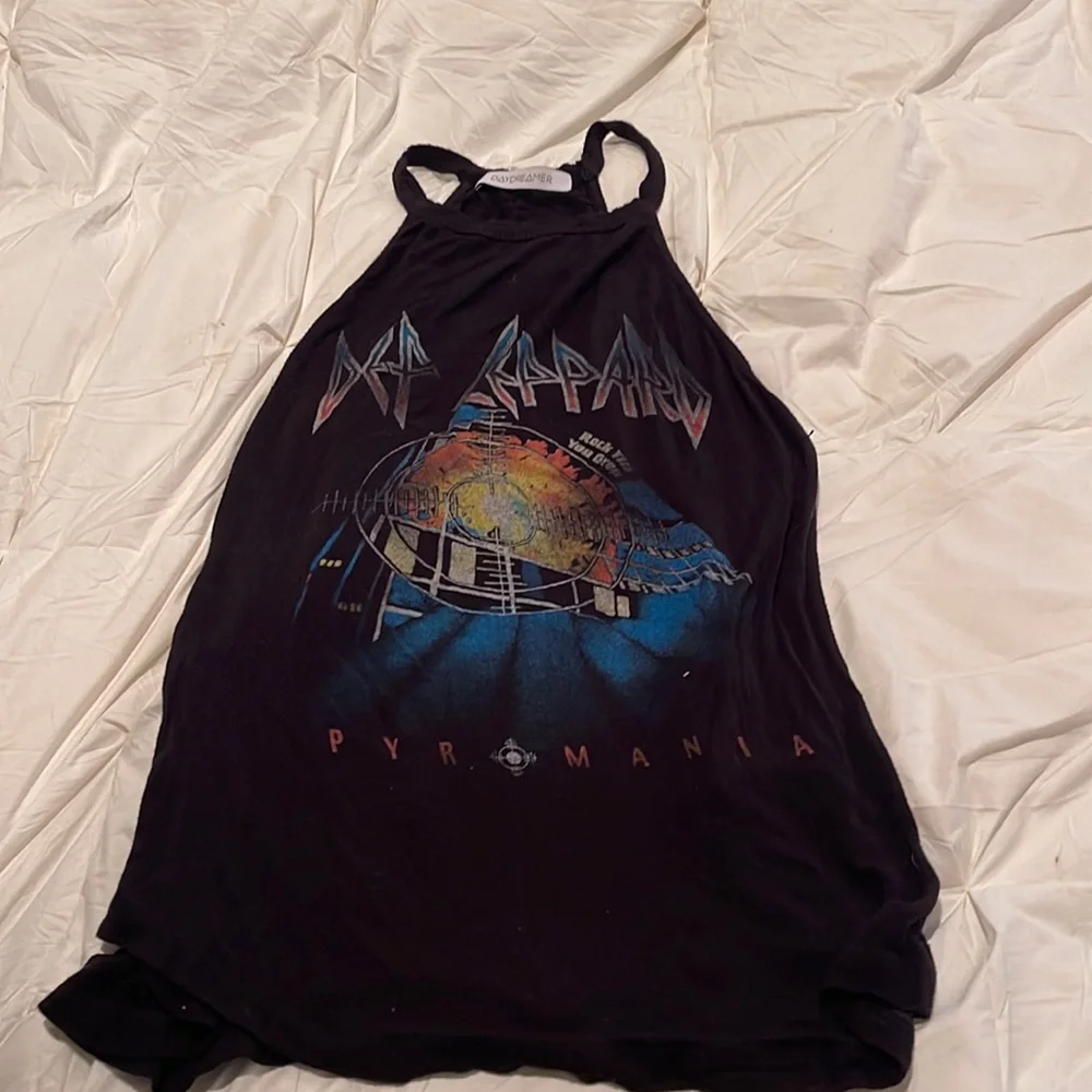 Black Graphic Halter Tank Top - Pyromania Print
